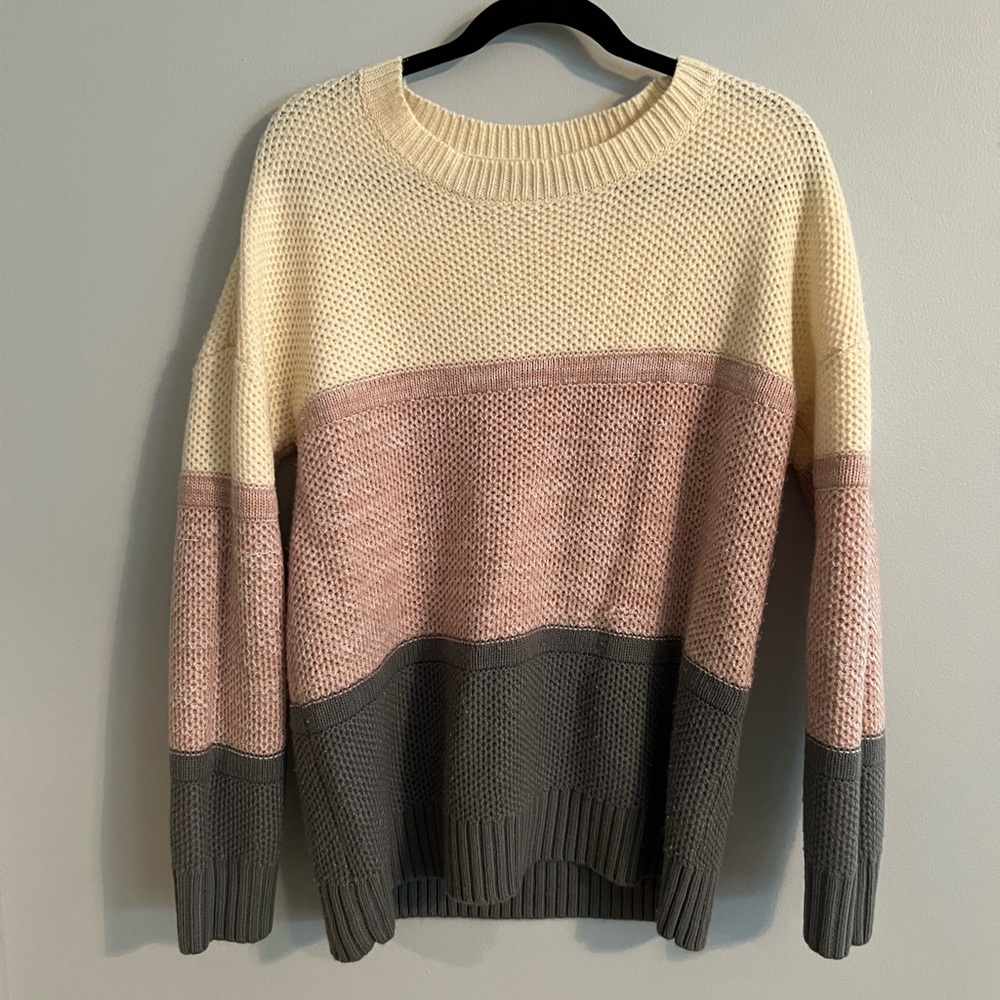 Tri-tone winter sweater